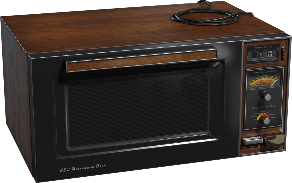 Vintage Microwave — free electronics CC0 3D model, rendered preview