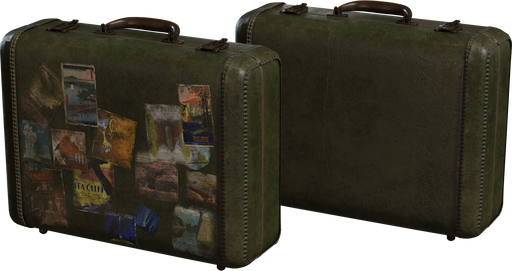 Vintage Suitcase — free decorative CC0 3D model
