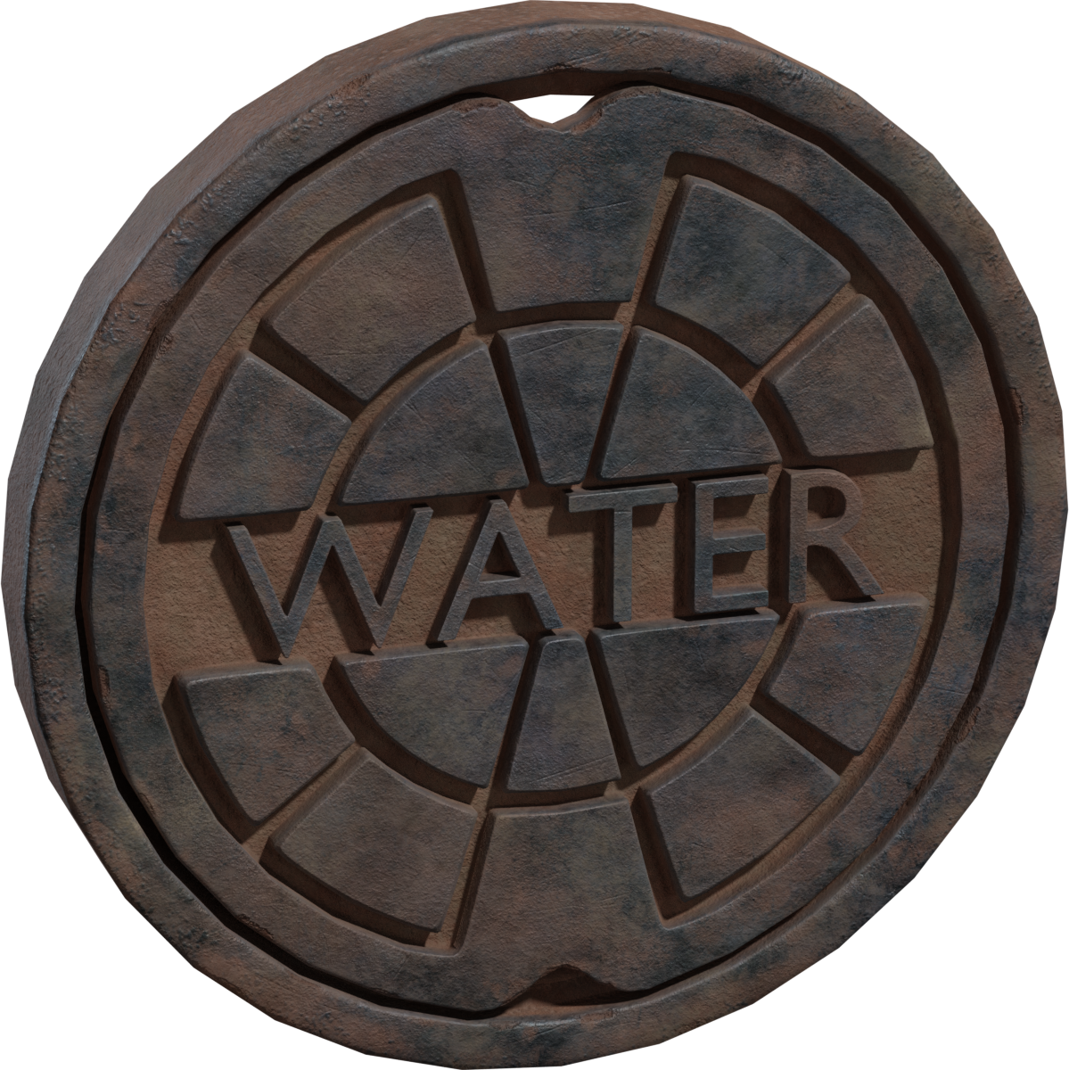 水面检修井盖 · 模型（Water Manhole Cover）