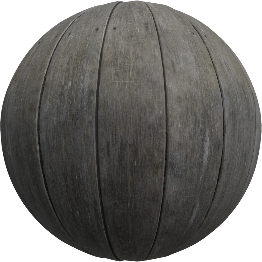 木质木板灰色 · PBR材质(Wood Planks Grey)