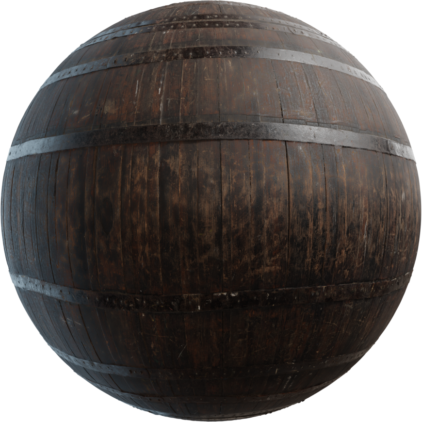 木桶 · PBR材质（Wooden Barrel）