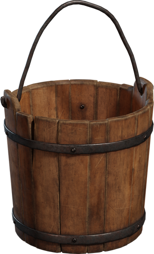 Wooden Bucket 01 — free props CC0 3D model