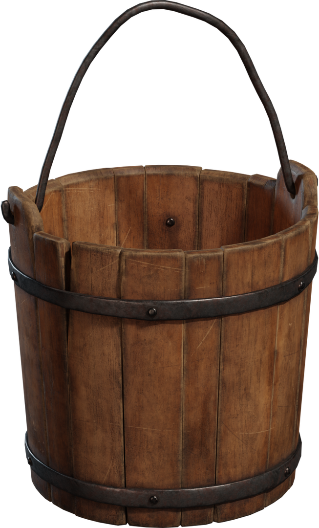 Wooden Bucket 01