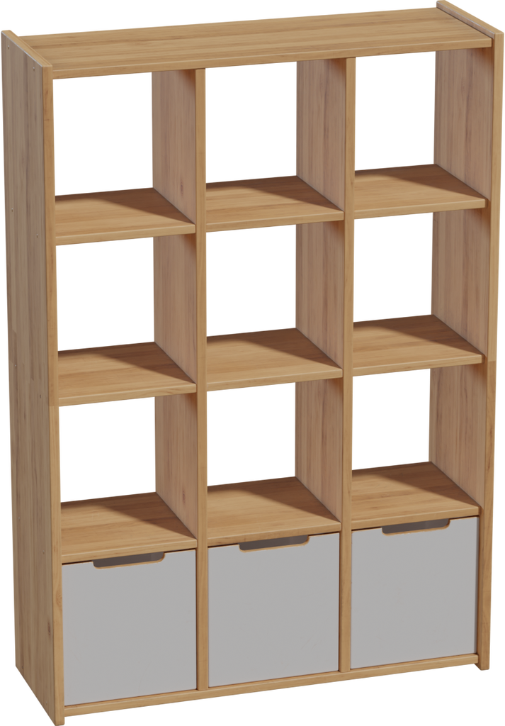 Wooden Display Shelves 01 — free furniture CC0 3D model, rendered preview