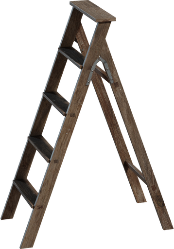 Wooden Ladder — free tools CC0 3D model