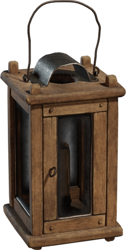 Wooden Lantern 01 — free props CC0 3D model