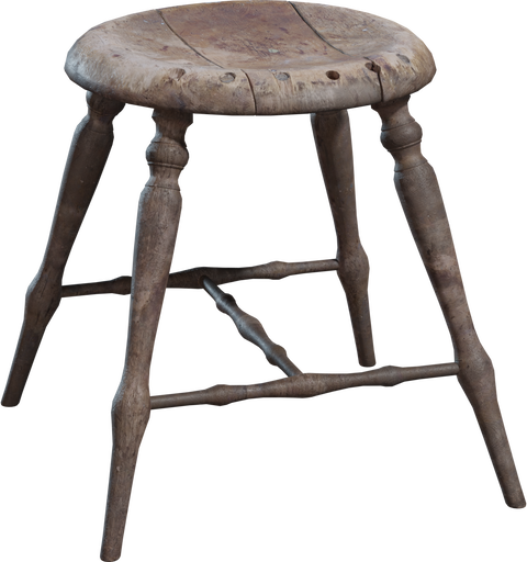 Wooden Stool 01 — free furniture CC0 3D model