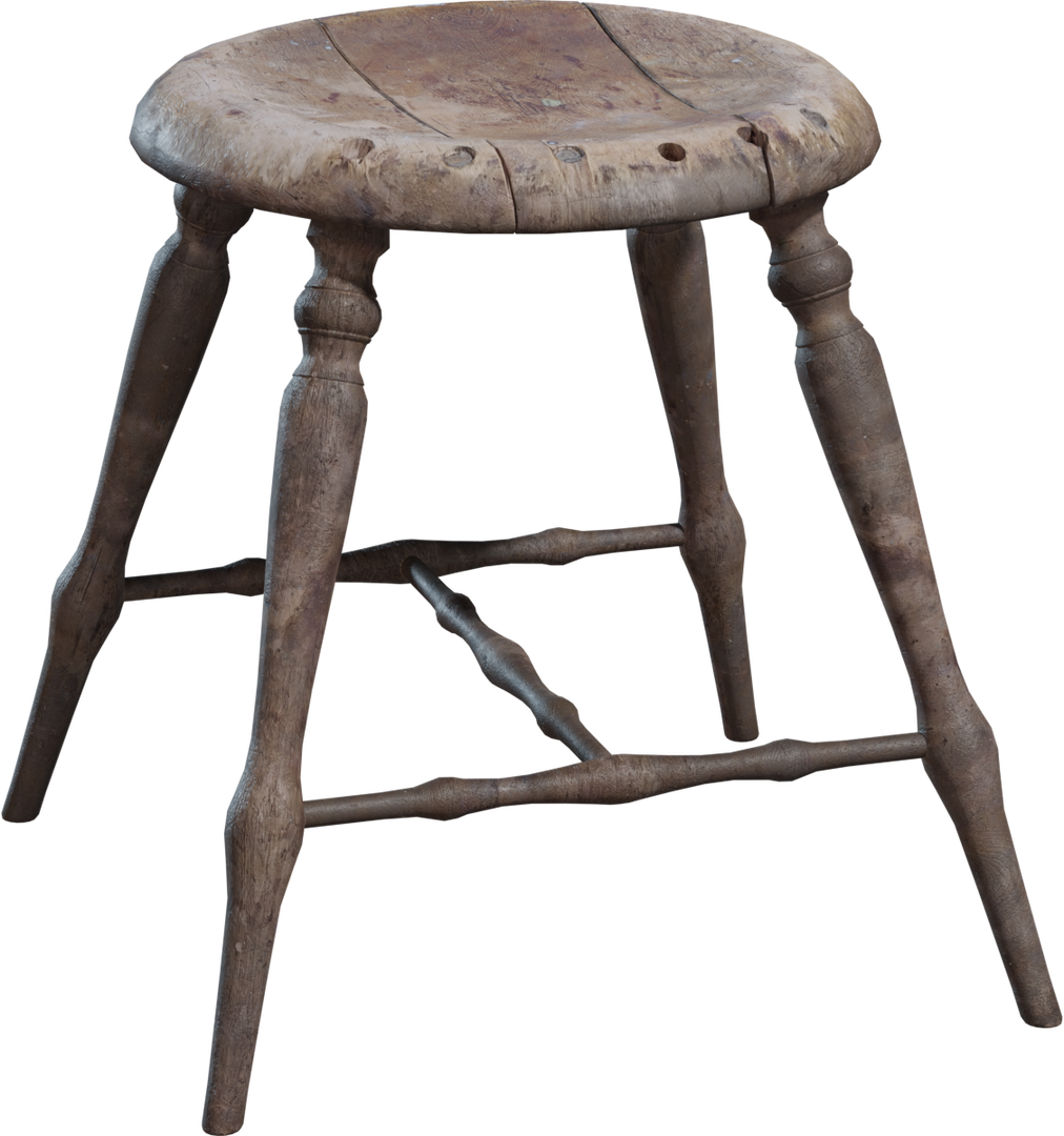 Wooden Stool 01